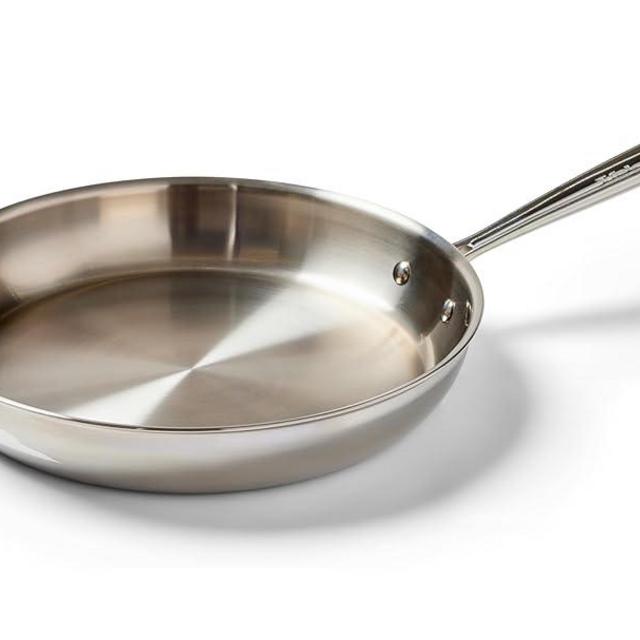 T-fal Pro Tri-Ply Stainless Steel Fry Pan 12 Inch, Induction Compatible, Oven Safe 500F, Fast & Even Heat, Professional Quality & Durability, Frying Pan, Skillet, Cookware, Dishwasher Safe, Silver