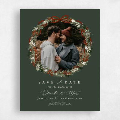 Deep Forest, Green Wedding Save the Date - Bryn Photo