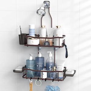 Hanging Shower Caddy Bathroom Organizer: Bronze