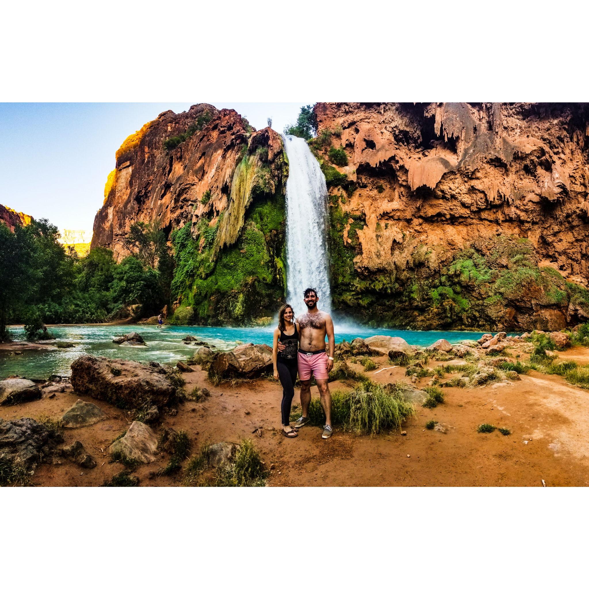Backpacking to Havasupai Falls, Tribal land near the Grand Canyon in Northern AZ.