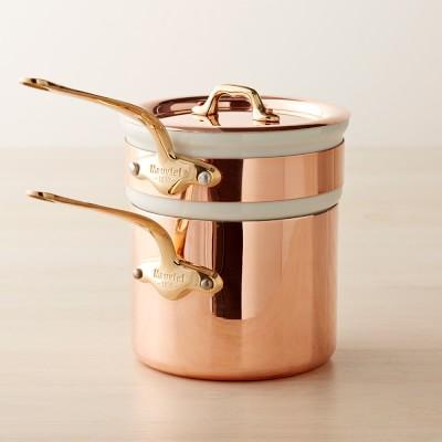 Mauviel Copper Double Boiler, 2-Qt.