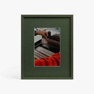 Tone-on-Tone Frame - 11x14, Olive with Olive Mat
