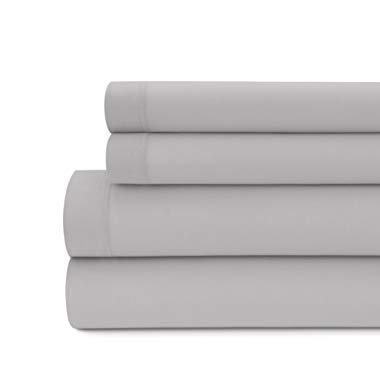 Briarwood Home Modal Jersey Sheet Set - Soft & Breathable 100% Modal Jersey Knit 150GSM | T-Shirt Soft 4 Piece Sheet Set, Deep Pocket, Solid Colors, All Season Cotton Bed Sheets (Queen, Ash Grey)