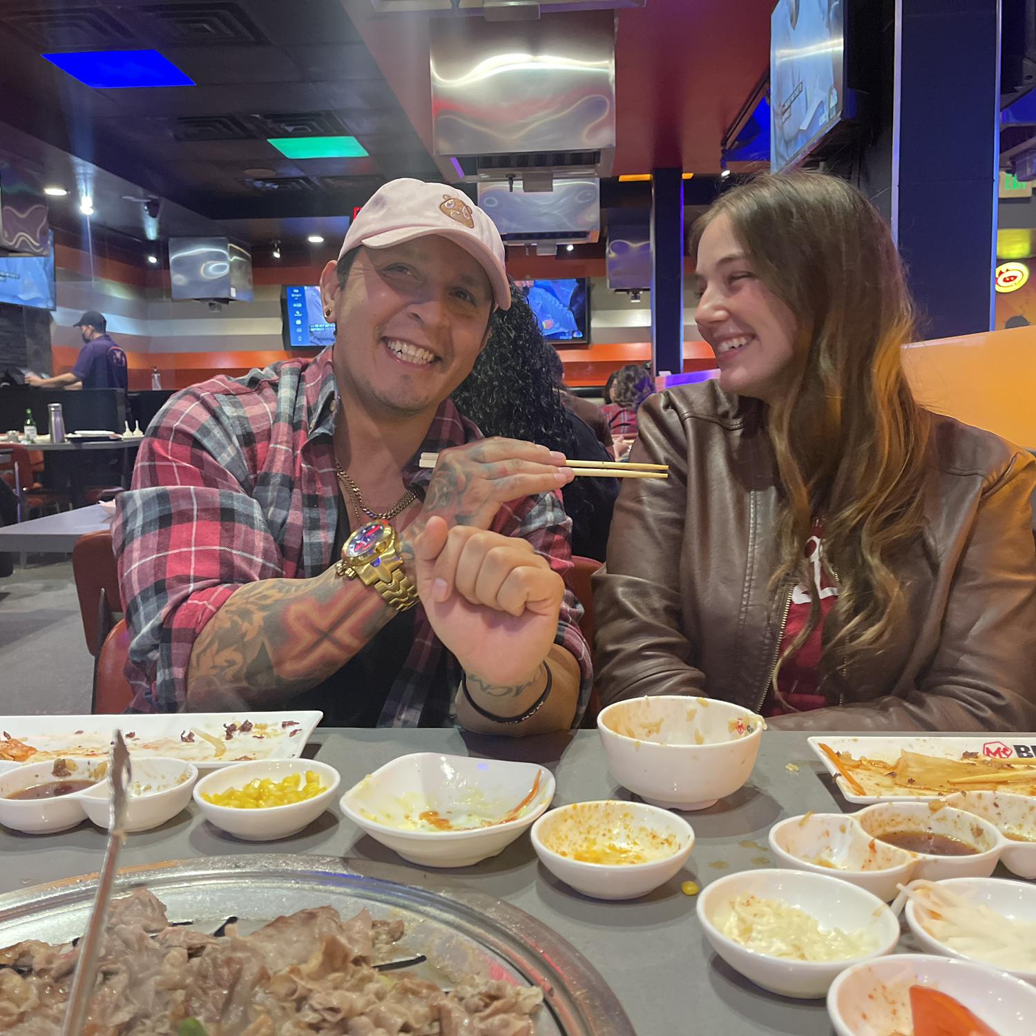 Ruben’s first time having Korean BBQ
