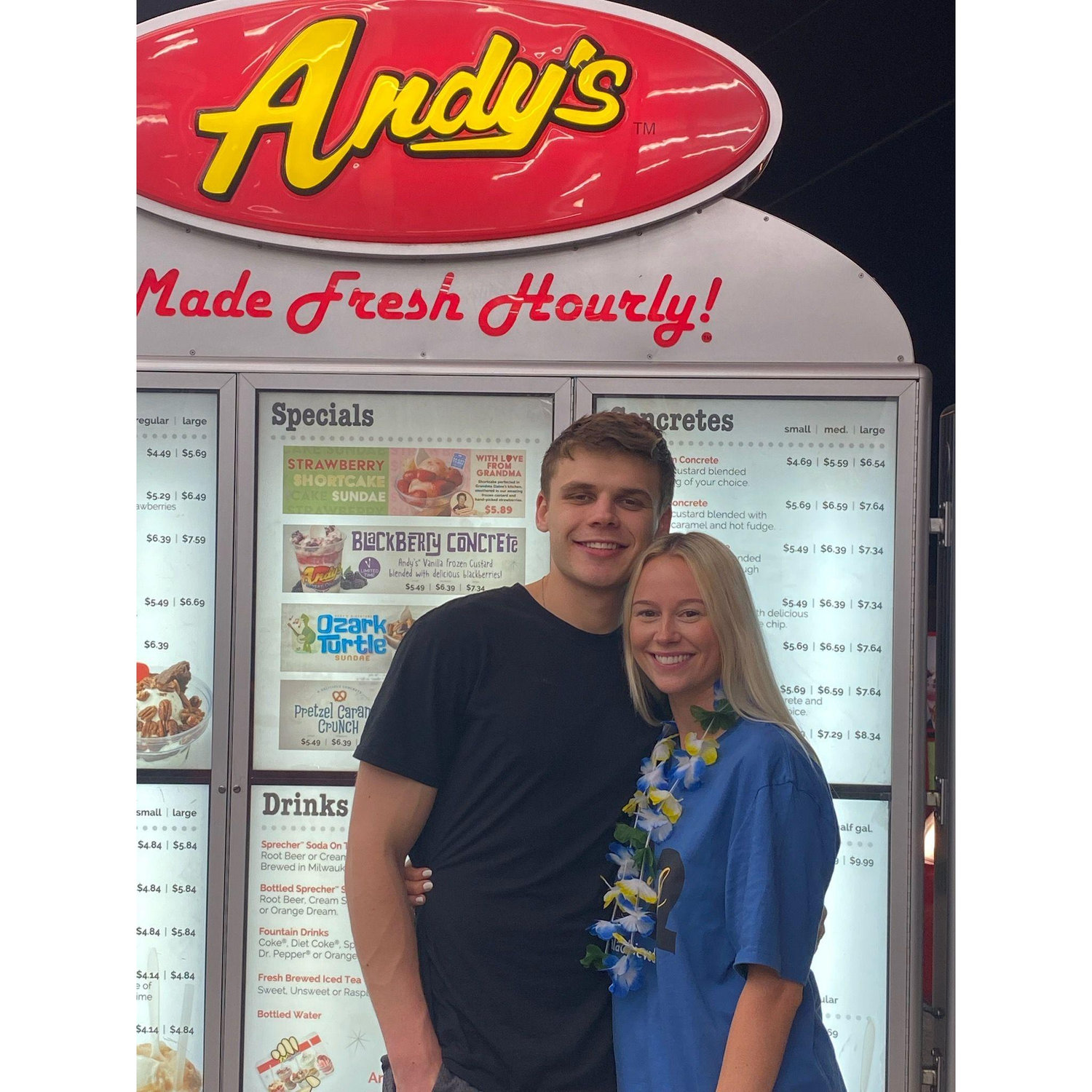 I graduated from nursing school on this day and to celebrate we went and got Andy's ice cream!