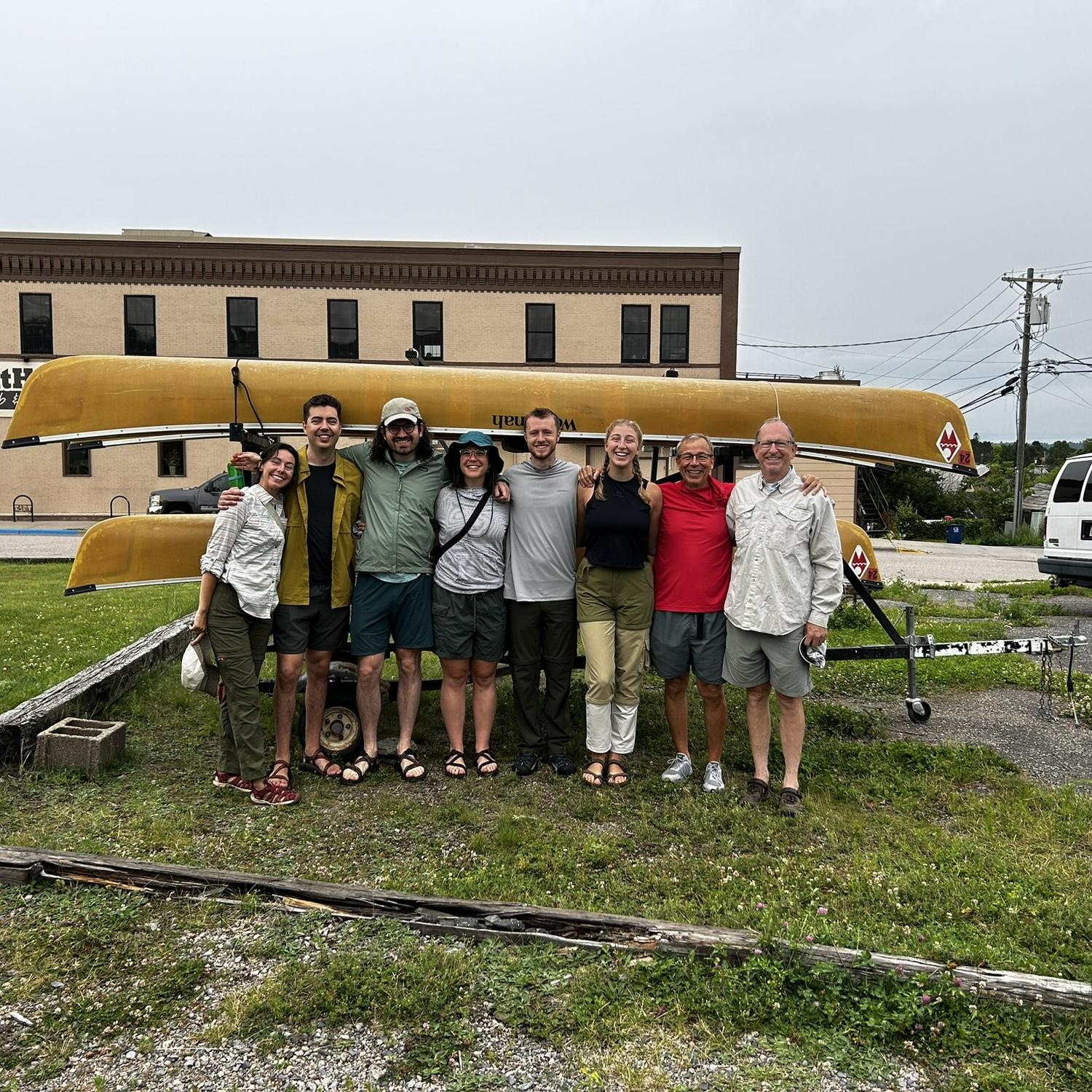 Luke’s first BWCA trip! Bob (officiant), Tom (Lauren’s Dad), Erika, Dave, Gabby, and Alex joined too!