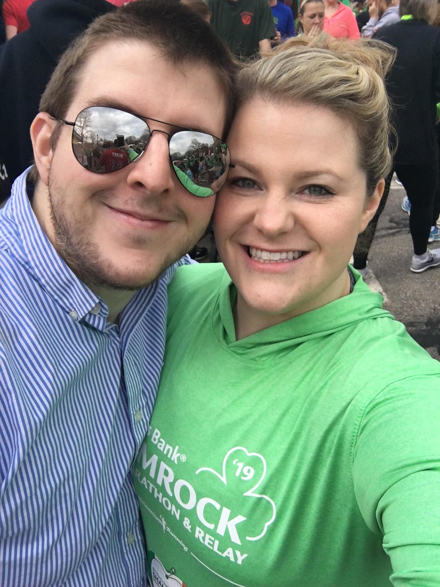 John was a great cheerleader at the Manchester Shamrock Half Marathon for team Shamrock Struggle!