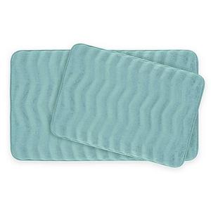 Bounce Comfort Waves Memory Foam 2-Piece Bath Mat Set