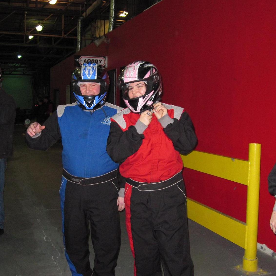 Not too sexy but we had to dress up for DJ's 30th birthday in order to race go carts, the real deals!