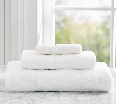 PB Organic Cotton 600-Gram Weight Washcloth, White
