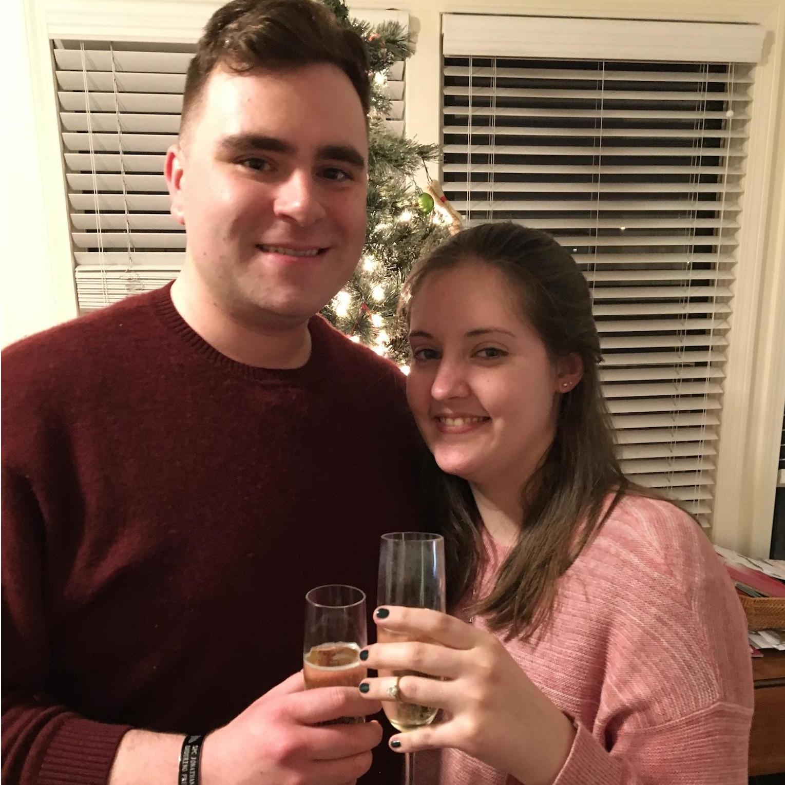 The day we picked the ring and he asked the question!