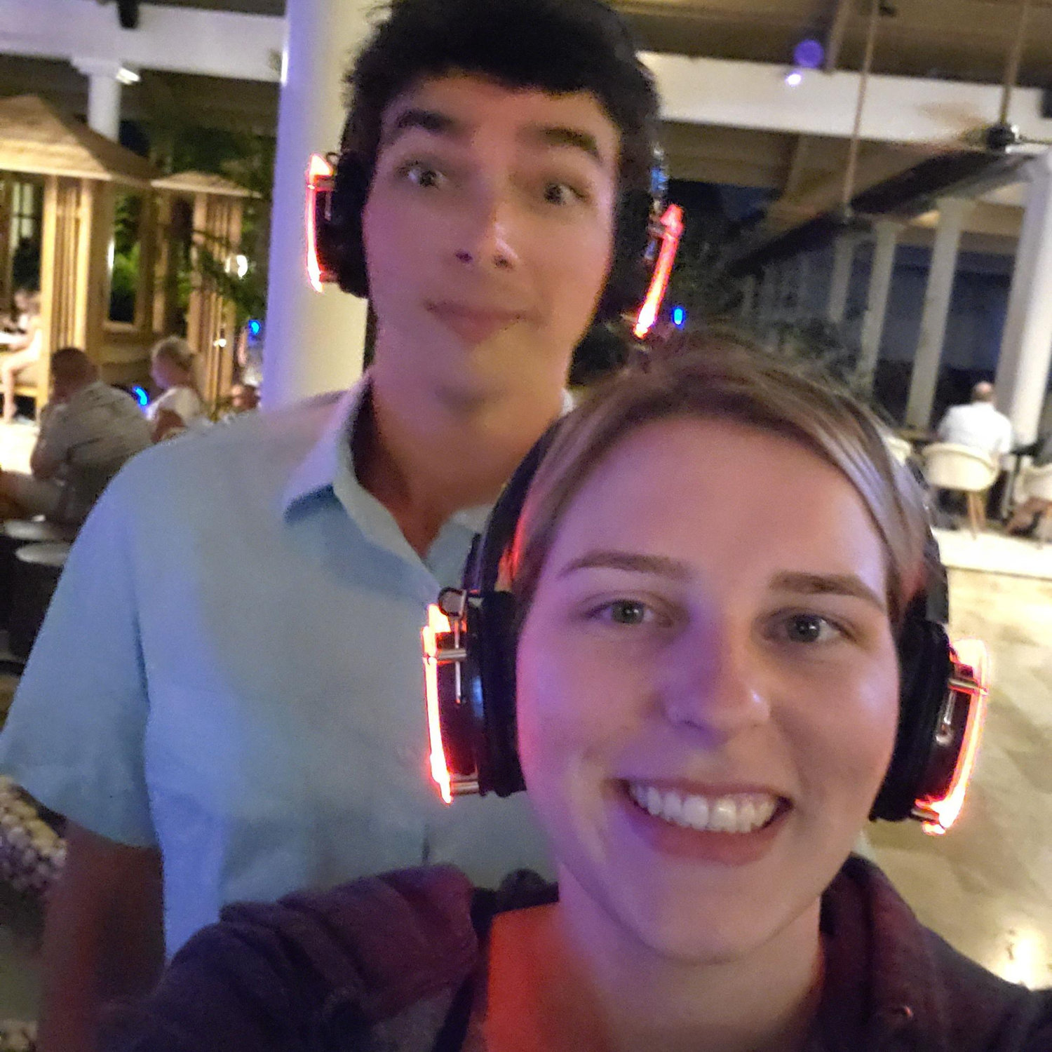 Silent disco on our trip to Punta Cana