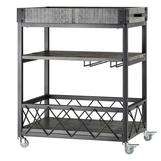 Ronay Bar Cart Gray - Inspire Q