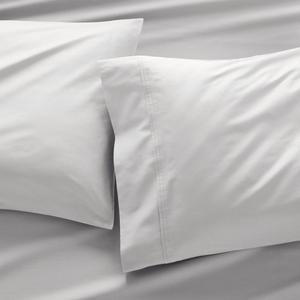 Dove Grey Sateen Pillowcases Standard, Set of 2