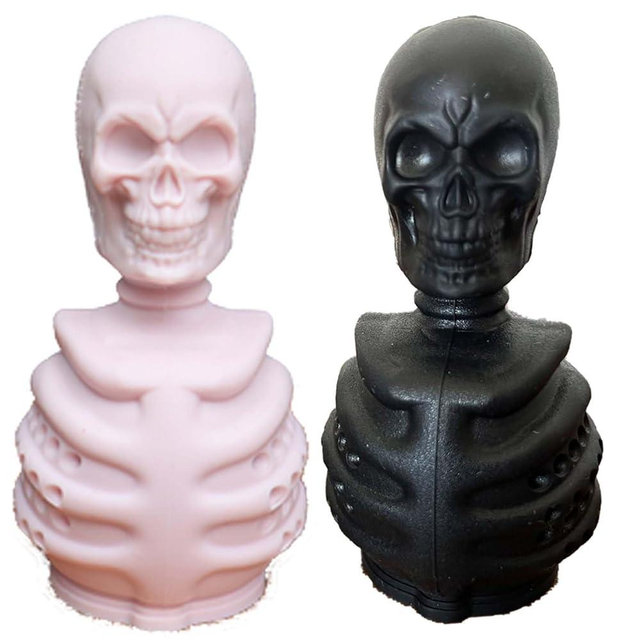 2 Skull Tea Infusers for Loose Tea, Food Grade Silicone Hot Tea Strainers for More Enjoyable Tea Times with Friends and Family(Black and Pink)