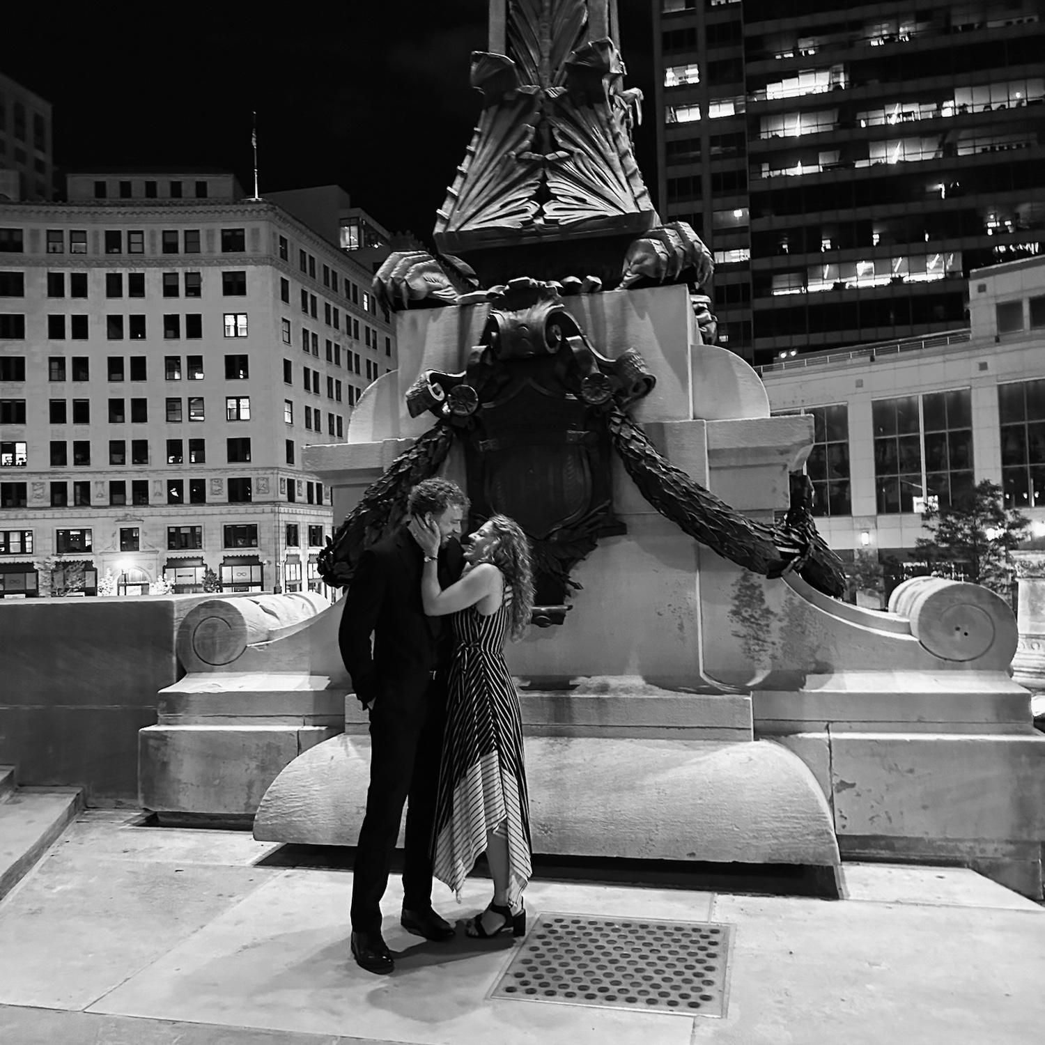 He picked the circle because it symbolizes Indy, the city they both love