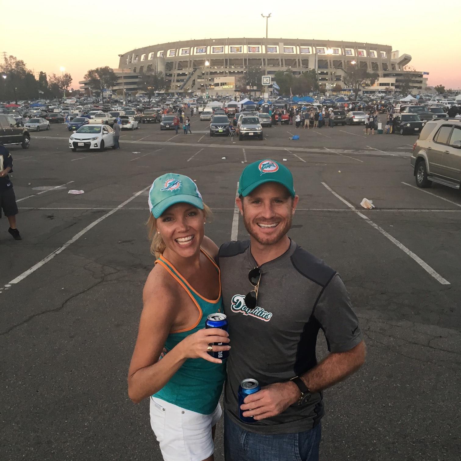 San Diego Chargers (last game in SD for the Chargers) vs. Dolphins. Dolphins win!