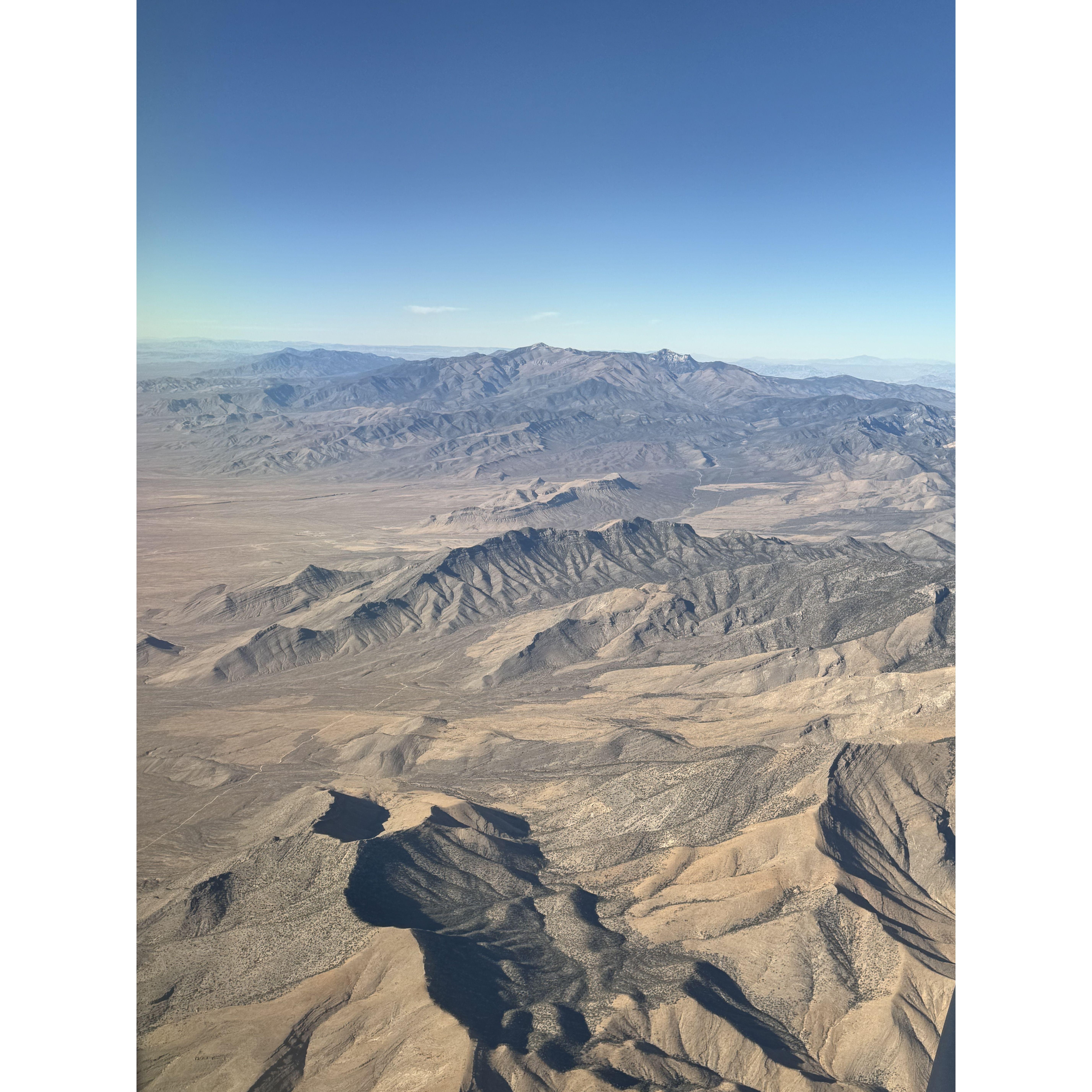 View of Death Valley on our way back home from Las Vegas.