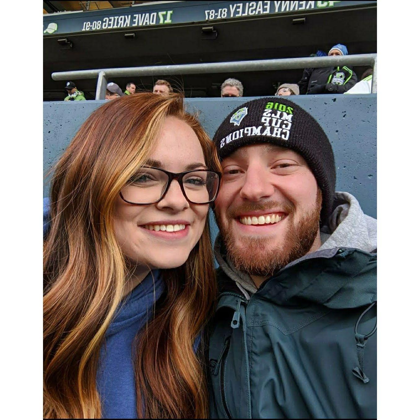 First sports game together before everything closed down for COVID