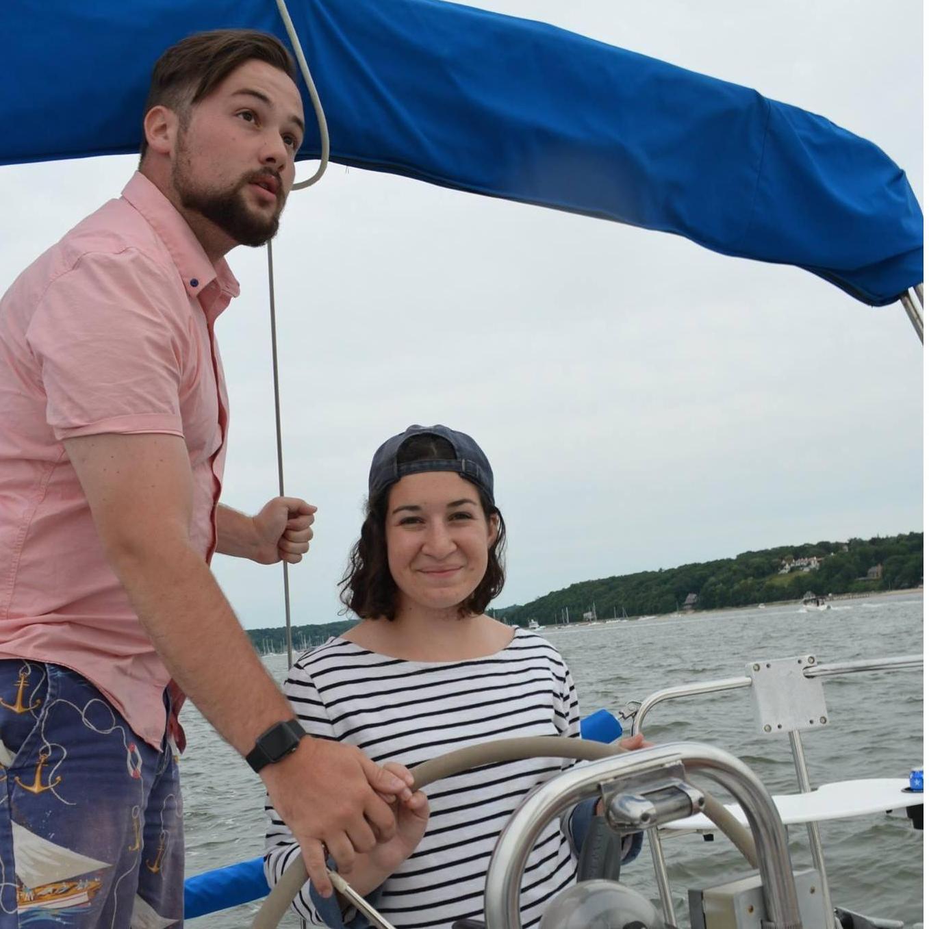 Annie had never gone sailing before dating Phillip. Now she helps manage the boat (and only gets seasick sometimes).