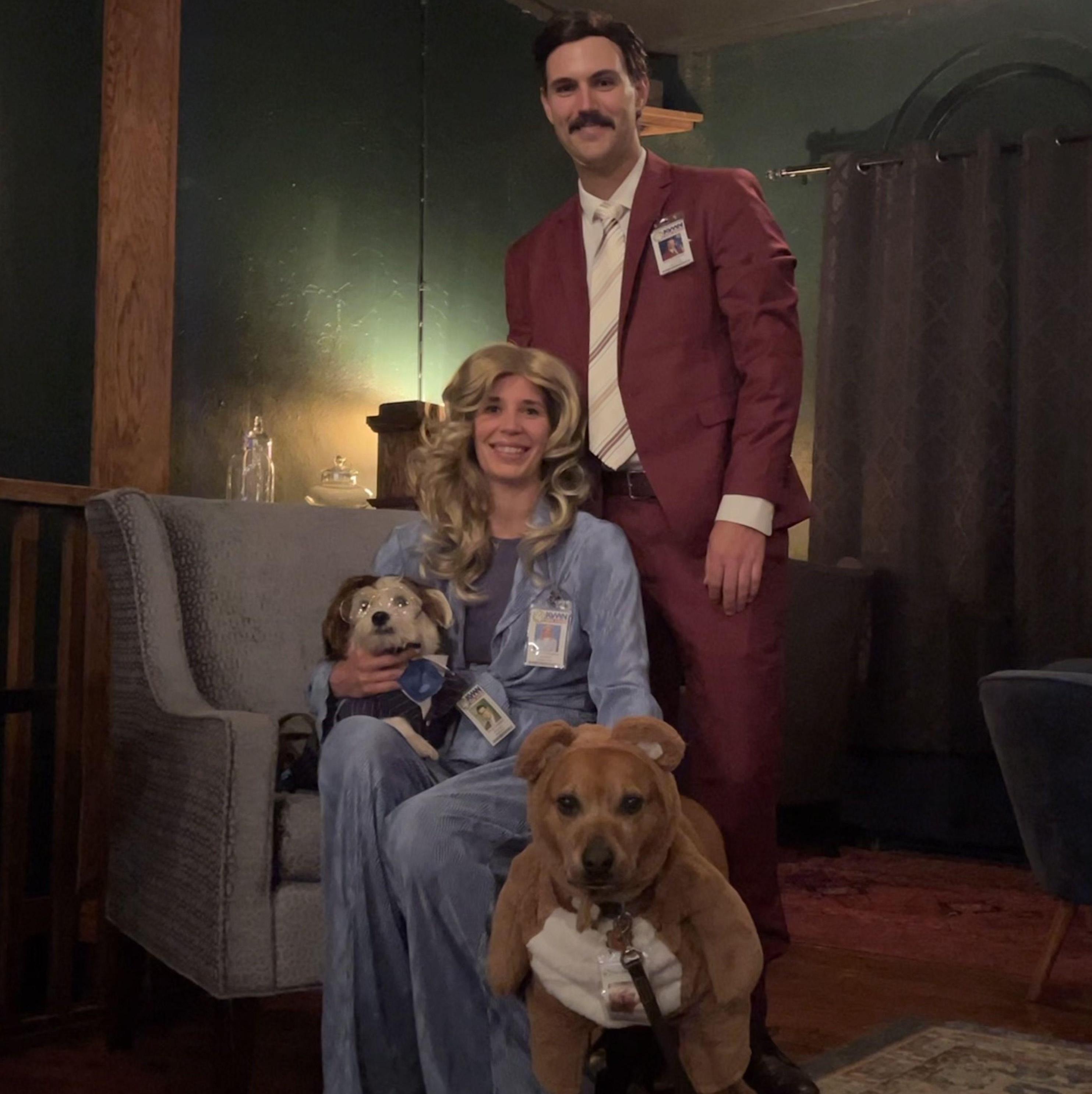 We went all in for Halloween dressing as Anchorman