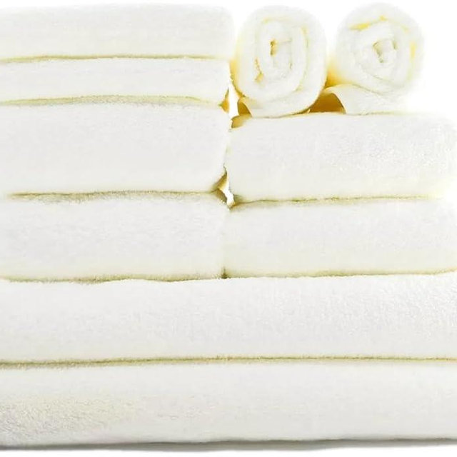 [ 10PC ] Ultra Soft Bath Towel Set - Quick Drying - 2 Bath Towels 4 Hand Towels 4 Washcloths - Microfiber Coral Velvet Highly Absorbent Towel for Bath Fitness, Bathroom, Travel- White…