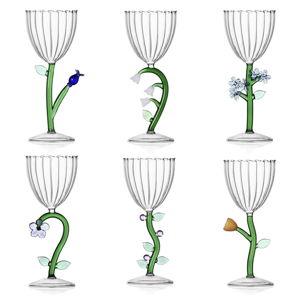 Ichendorf Milano | Floral-appliqué wine goblet (set of 6)
