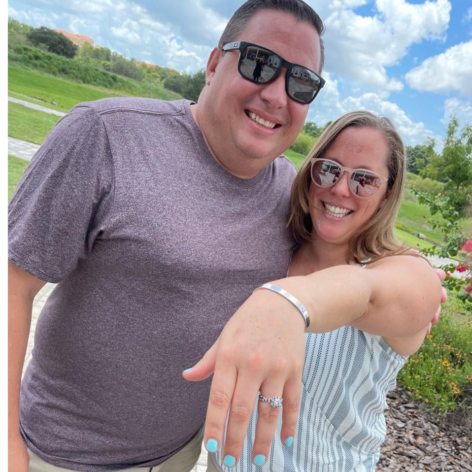 Ashley snuck her credit card to the waitress after brunch, Marc had to tell the waitress that Ashley can't pay because he was about to ask her to marry him. LOL Things all worked out! :)