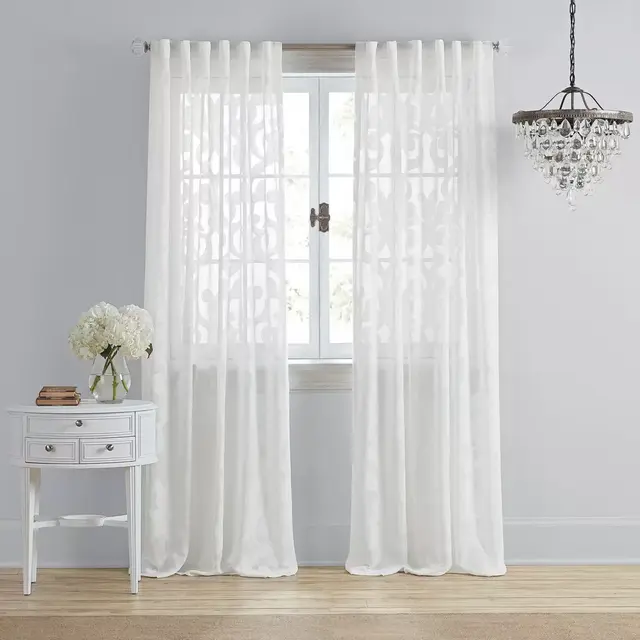 Wamsutta® Vintage Ellesmere 84-Inch Rod Pocket/Back Tab Window Curtain Panel in White