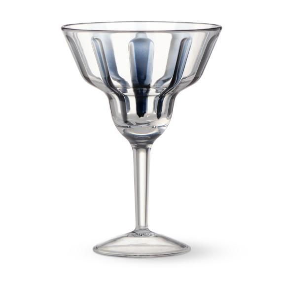 Navy Stripe Tritan Outdoor Margarita Glasses, Set of 6