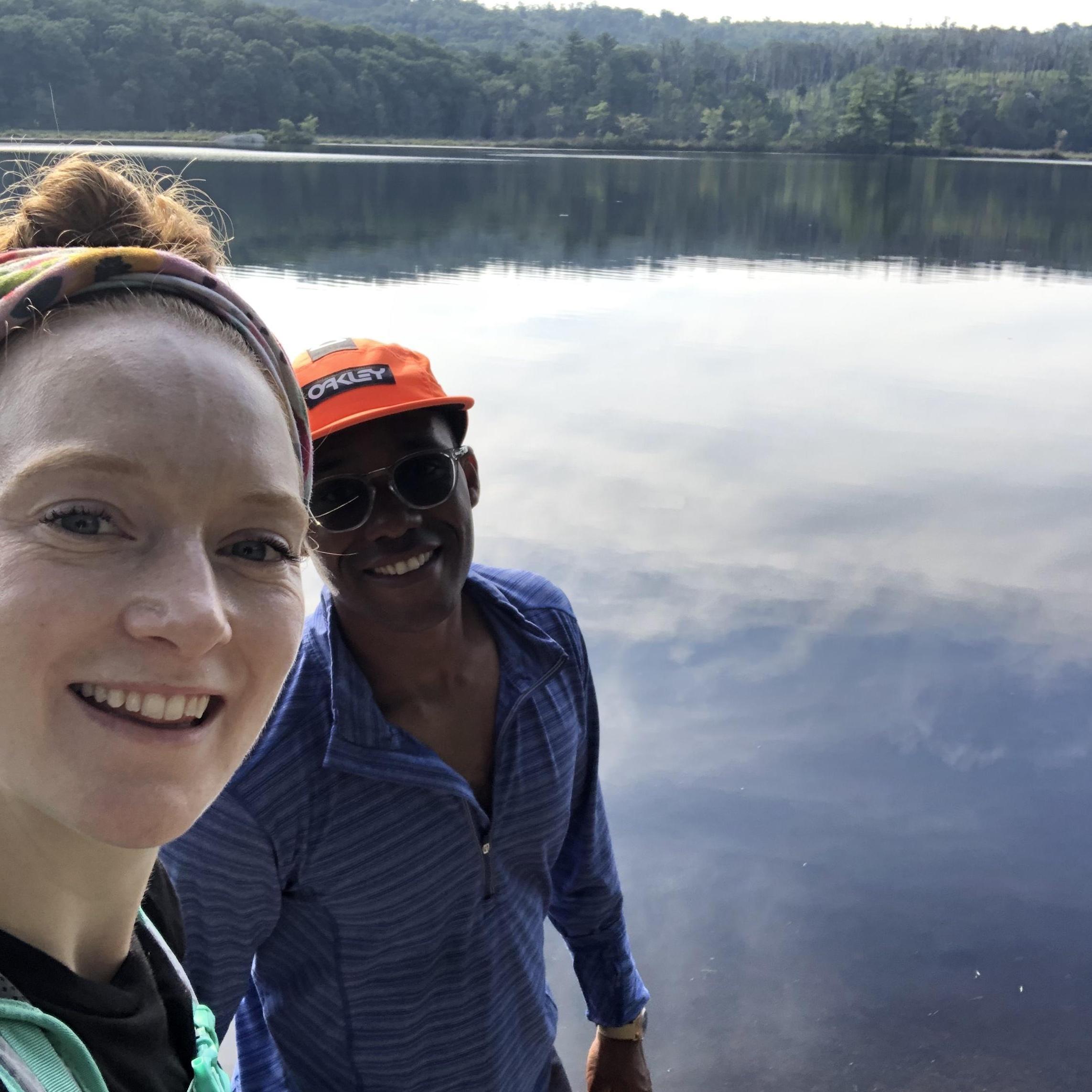 Hiking selfie! Doing one of our favorite weekend activites- Upstate New York, Summer 2020