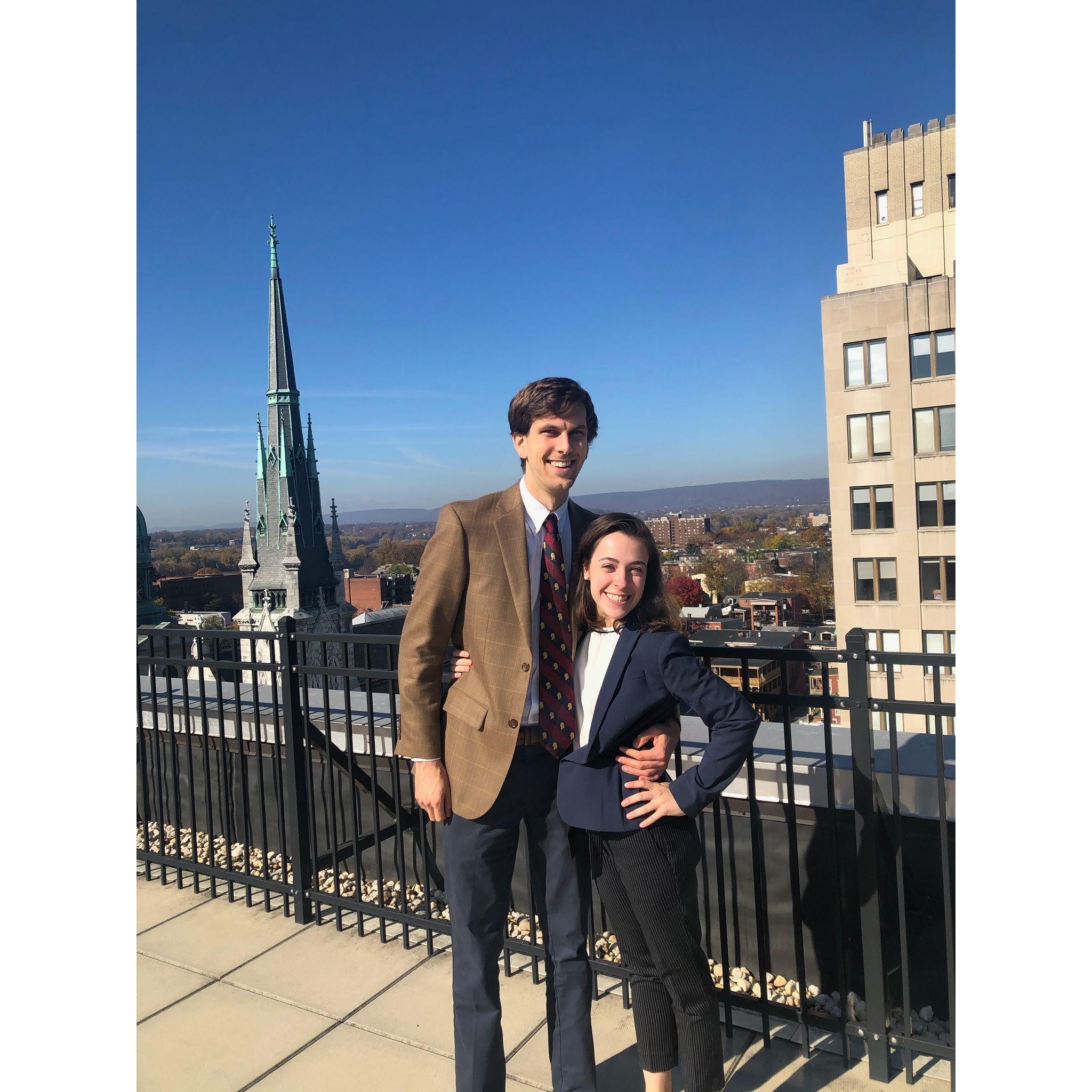 Hanging out at the PA state capitol Fall 2020.