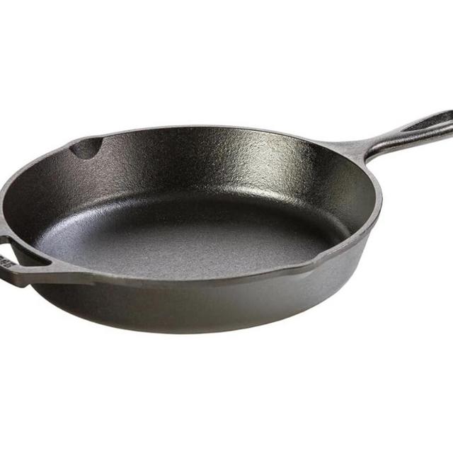 Lodge 10.25 Inch Cast Iron Pre-Seasoned Skillet – Signature Teardrop Handle - Use in the Oven, on the Stove, on the Grill, or Over a Campfire, Black
