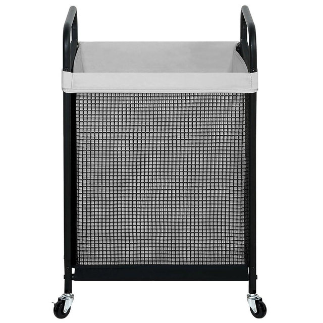 STO STO Laundry Hamper, 90L Rolling Laundry Sorter Cart with Removable and Washable Liner Bag, Rolling Clothes Hamper with Metal Handle for Laundry Room and Bedroom, Gray
