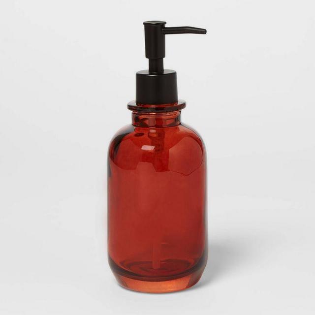 Glass Soap Dispenser Amber