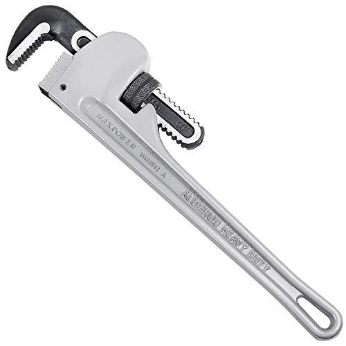 MAXPOWER 14-Inch Heavy Duty Aluminum Straight Pipe Wrench 14-Inch Plumbing Wrench