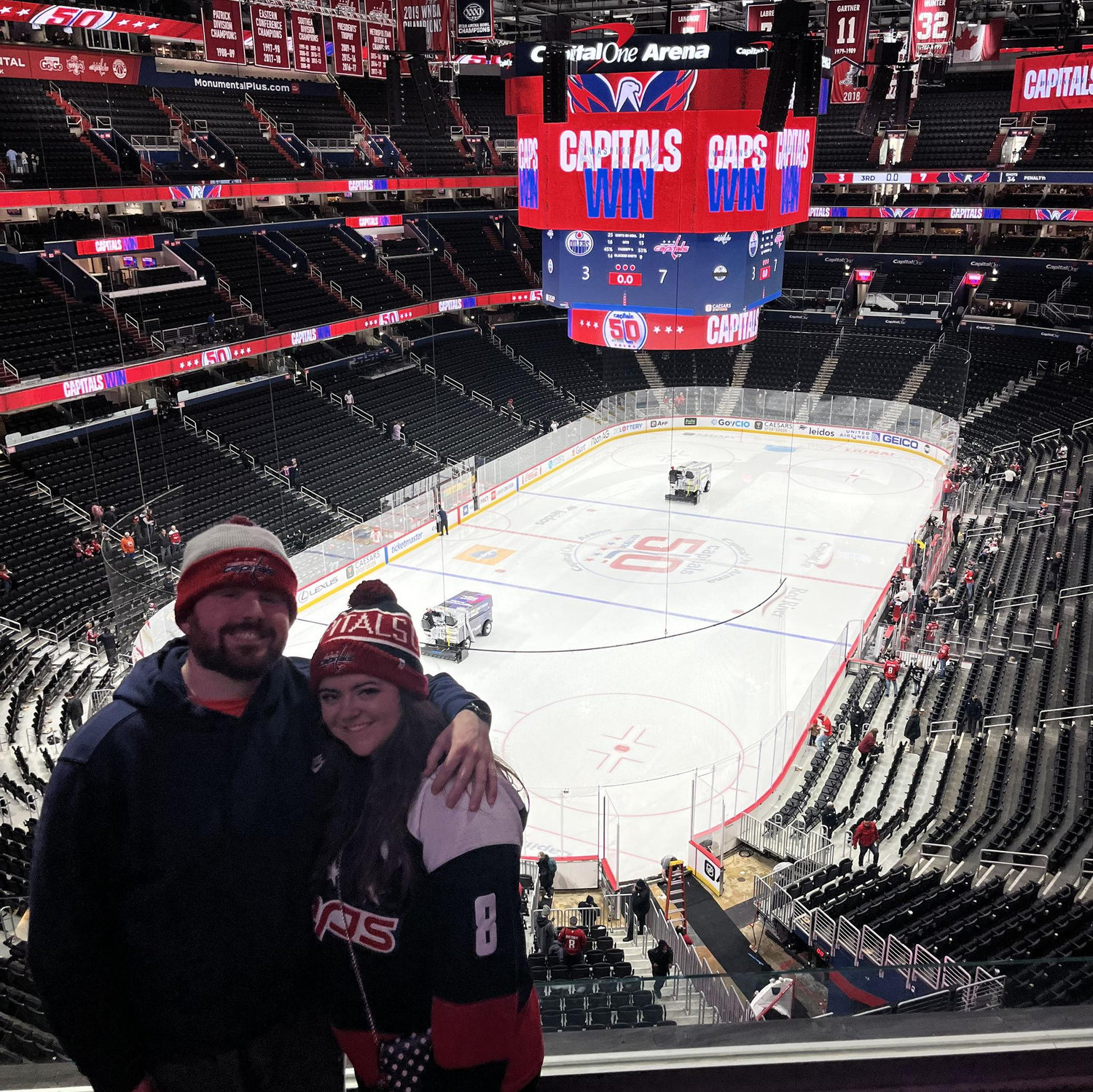 Megan's first Capitals game!