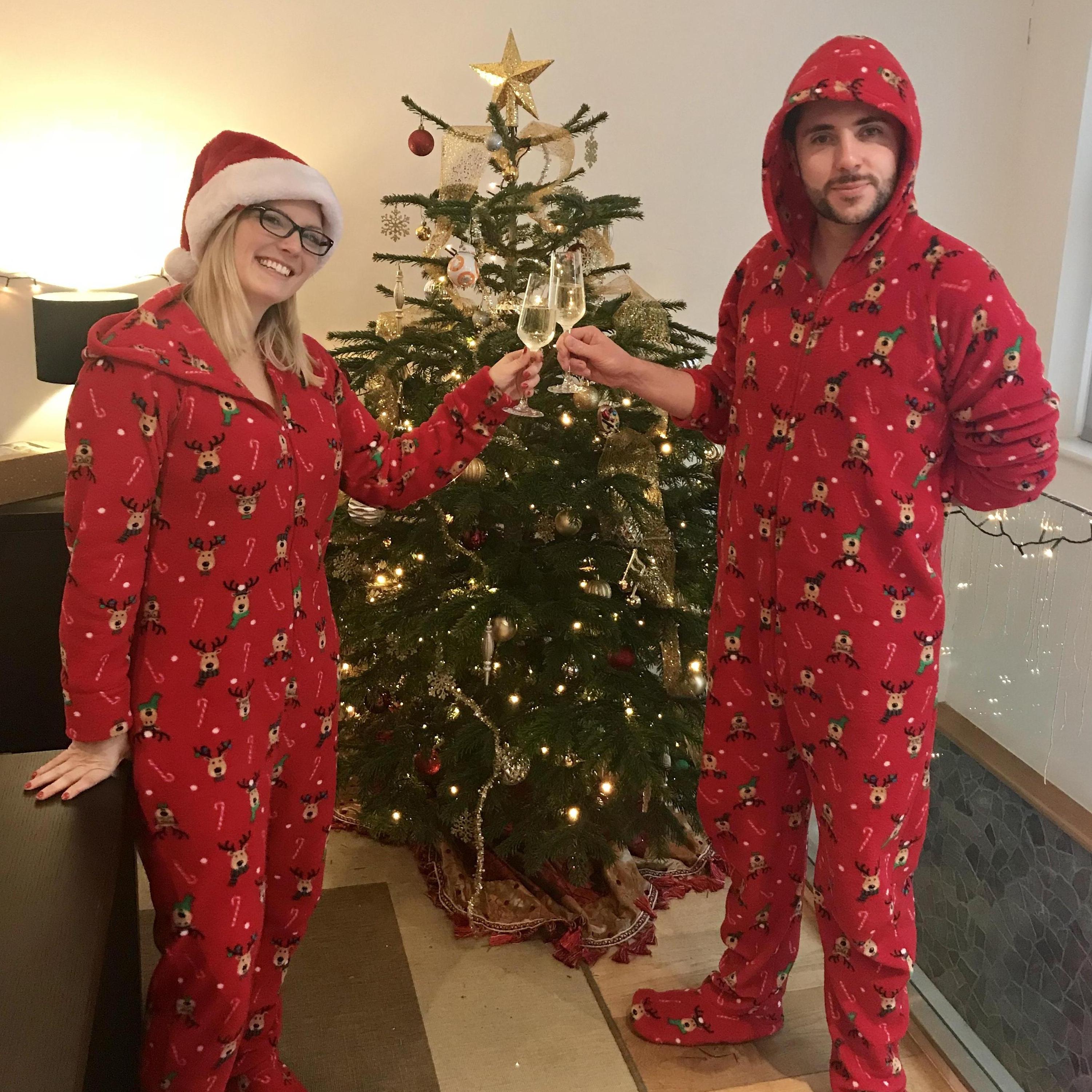 Matching onesies for our first Christmas together in London
2017