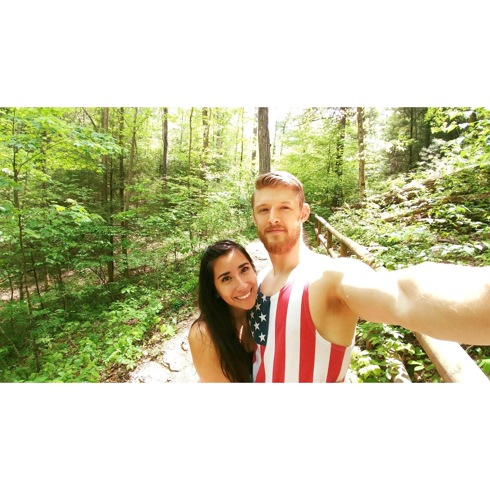 Another hiking pic. Here we are at Red River Gorge