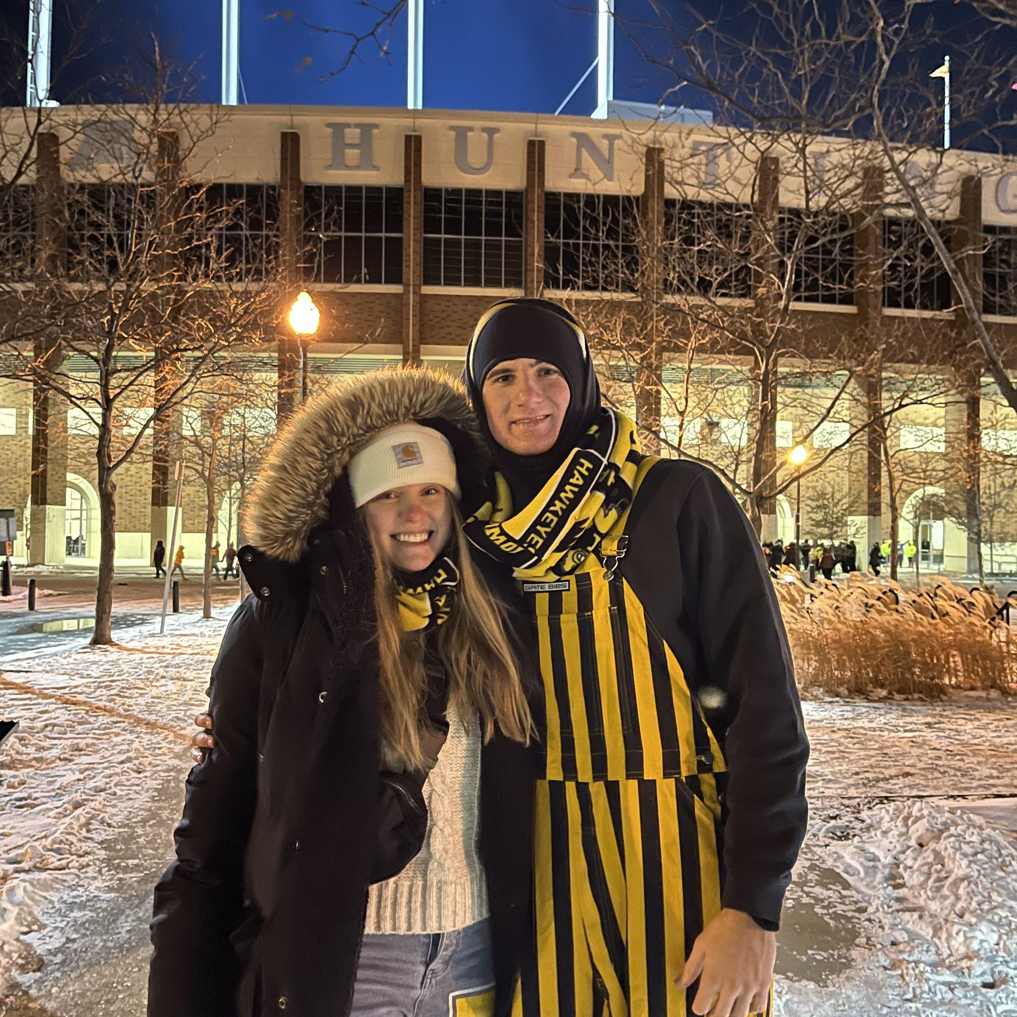 One of our favorite traditions - Watching the Hawks beat the Gophers in MN!!