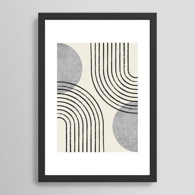Sun Arch Double - Grey Framed Art Print