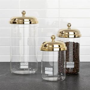 Bodum ® Chambord Classic Gold Storage Jars, Set of 3