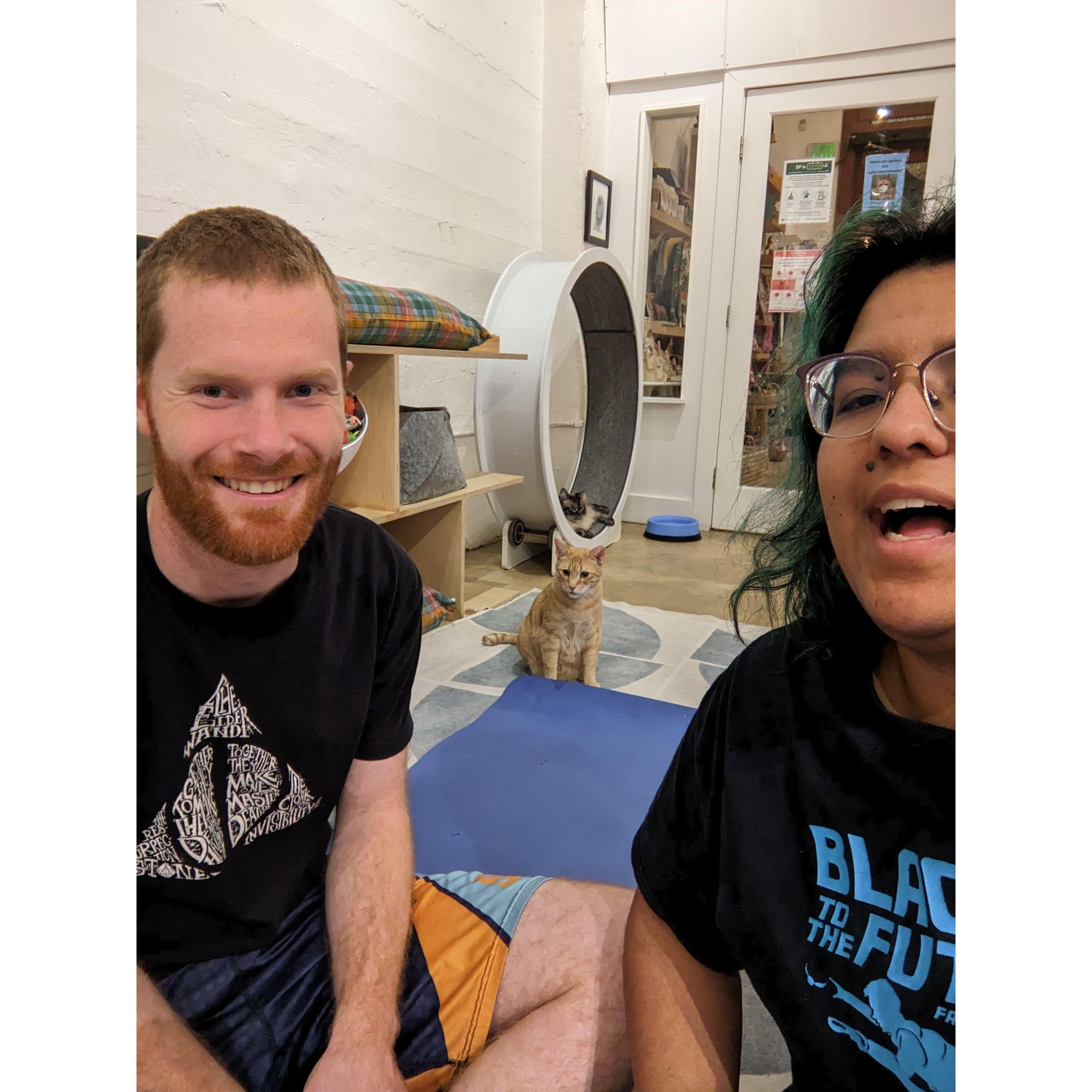 Sam & Rocio do Cat Yoga