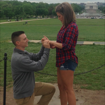 The Proposal in Washington D.C @ the Washington Monument facing the Lincoln Memorial!