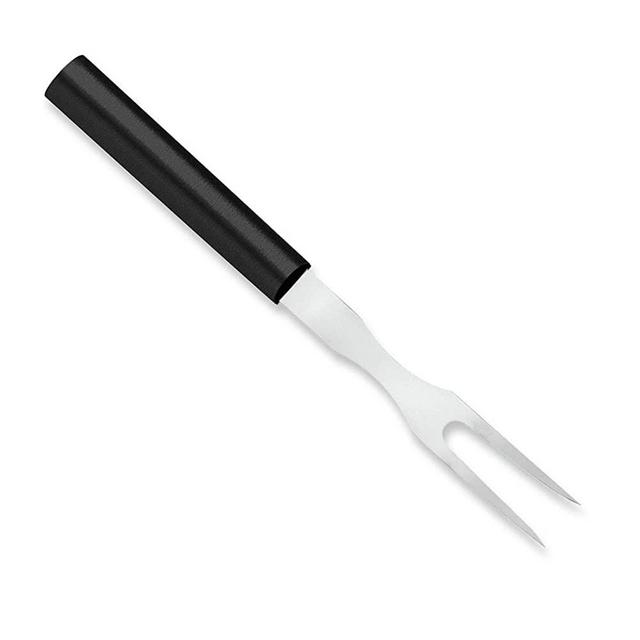 Rada Cutlery Carving Fork Stainless Tine Steel Resin Made in USA, 9-1/2 Inches, Black Handle