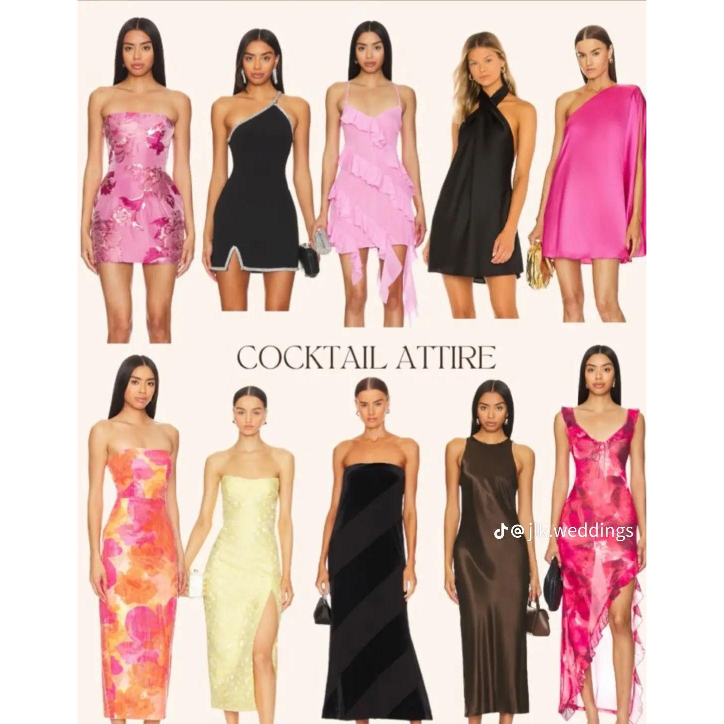 Examples of Cocktail attire for the Welcome Party