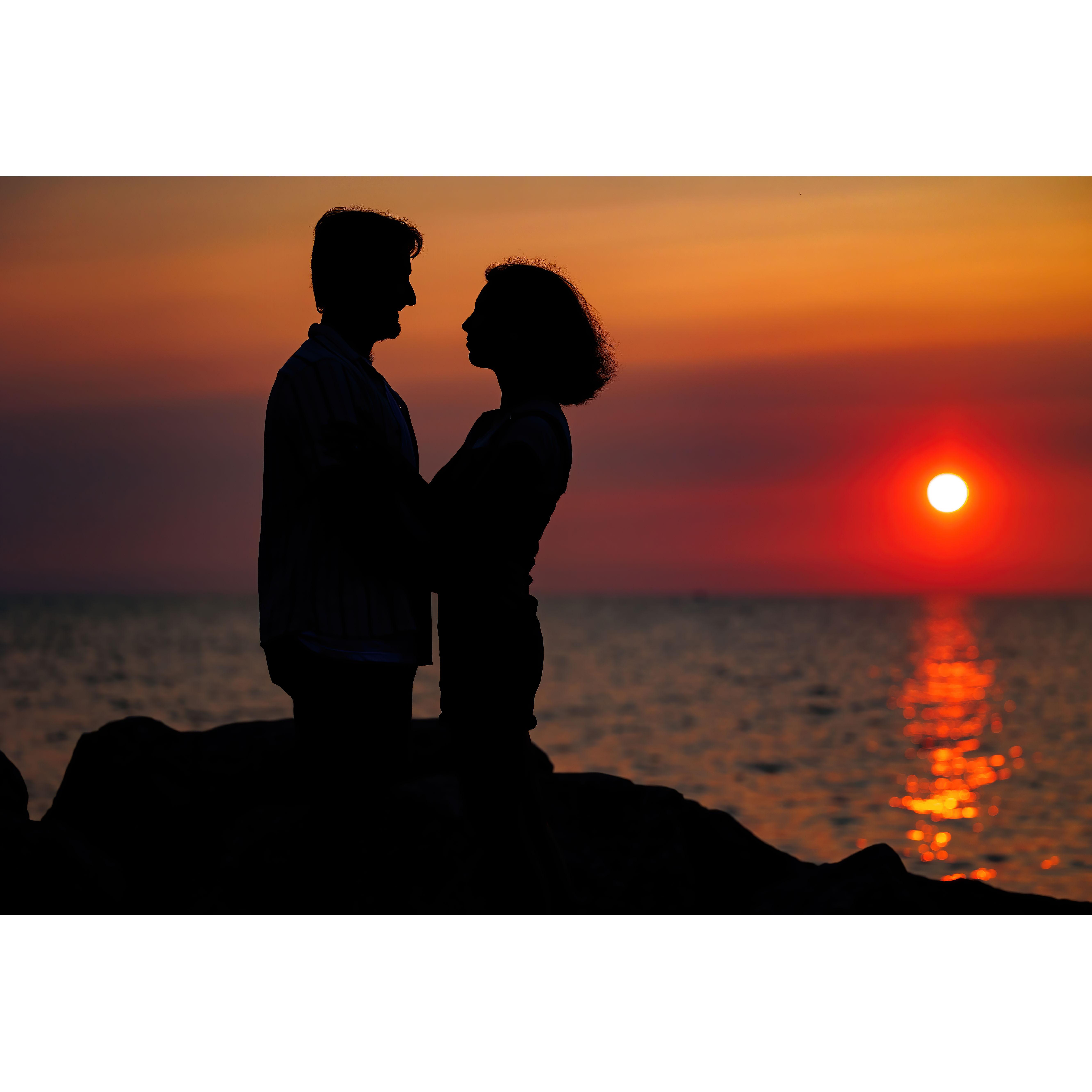 The beautiful sunset on the beginning of the rest of our lives!