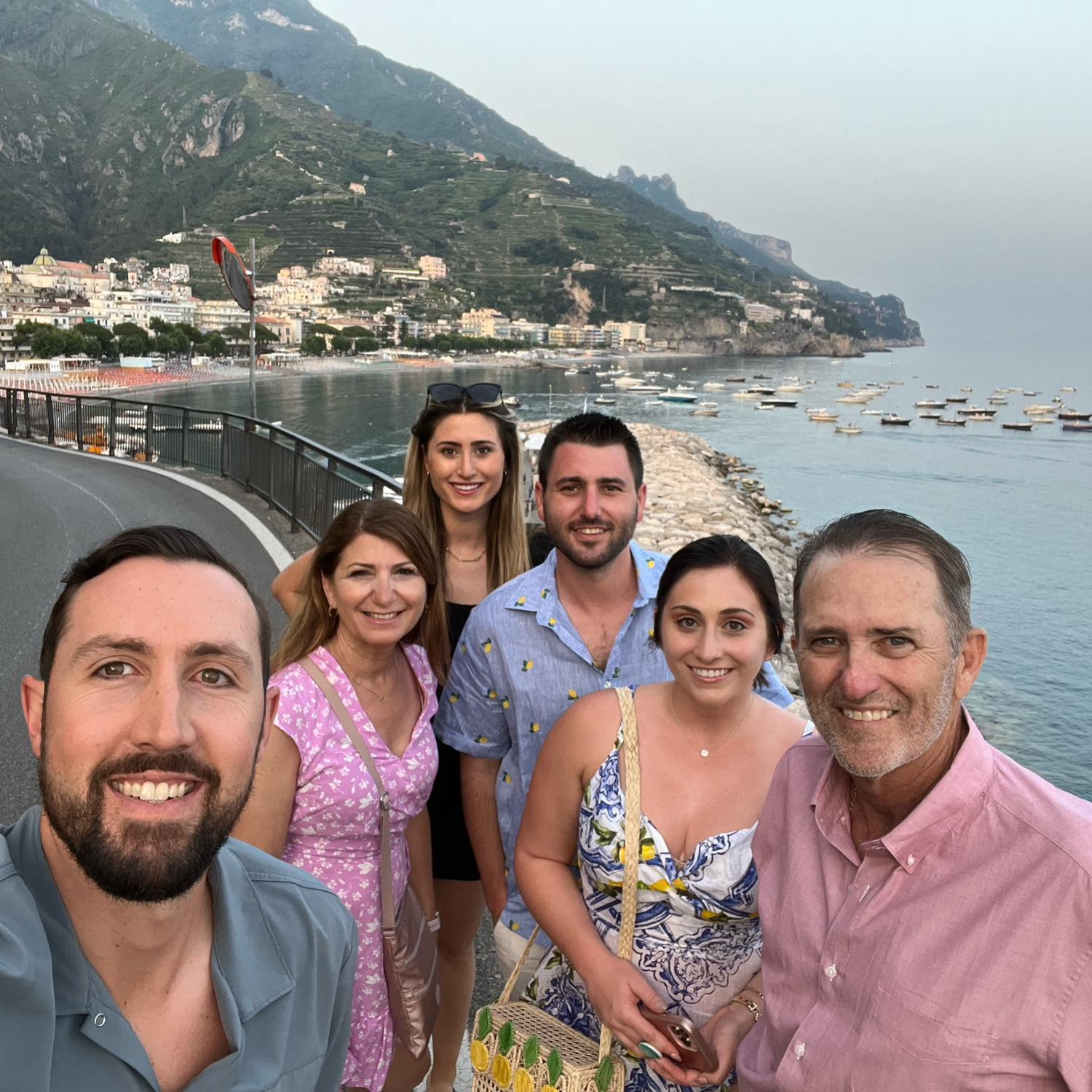 In Maiori, Italy, with Danny, Carla, Jenna, and Brian - Summer 2023