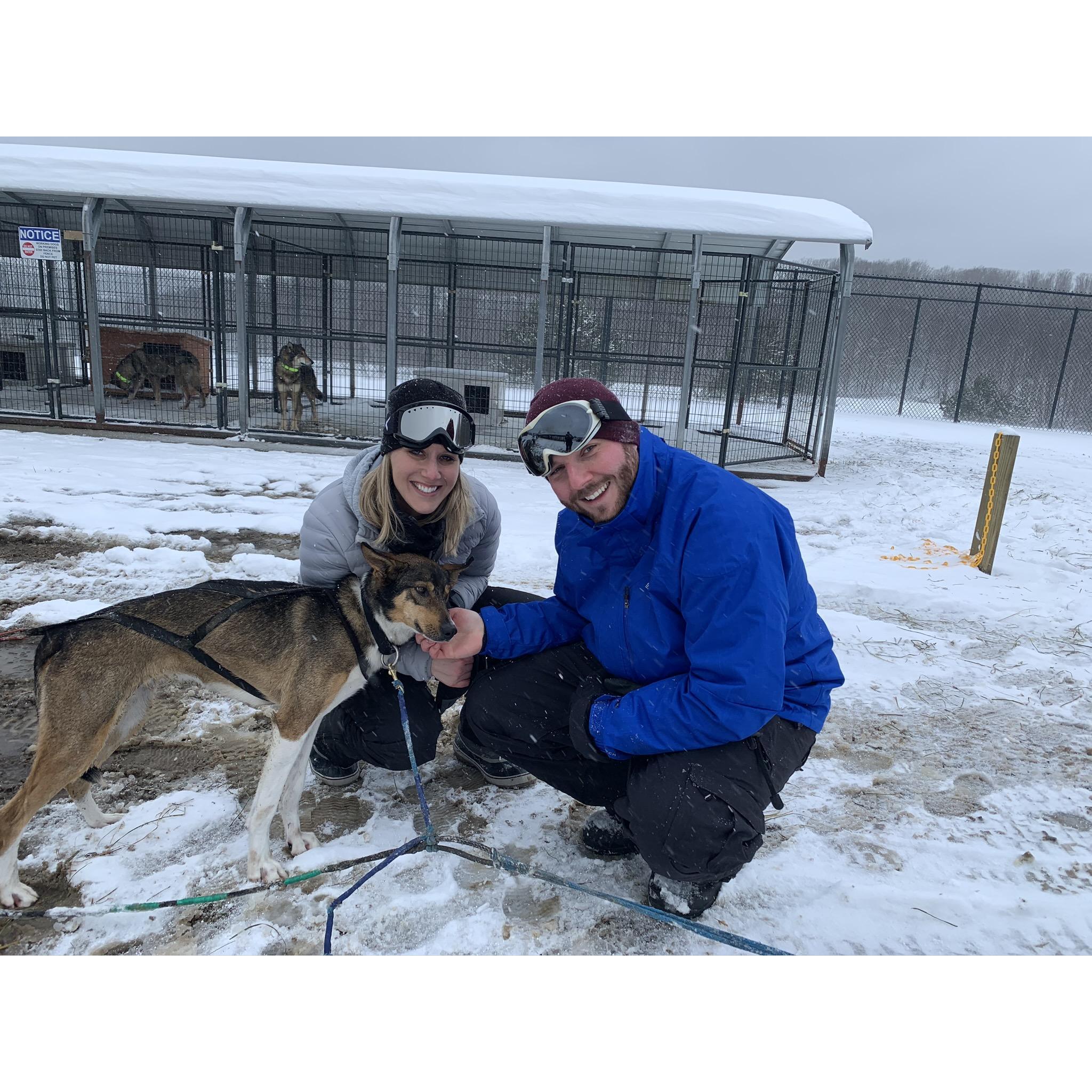 Dog sledding at Nemacolin in February 2020