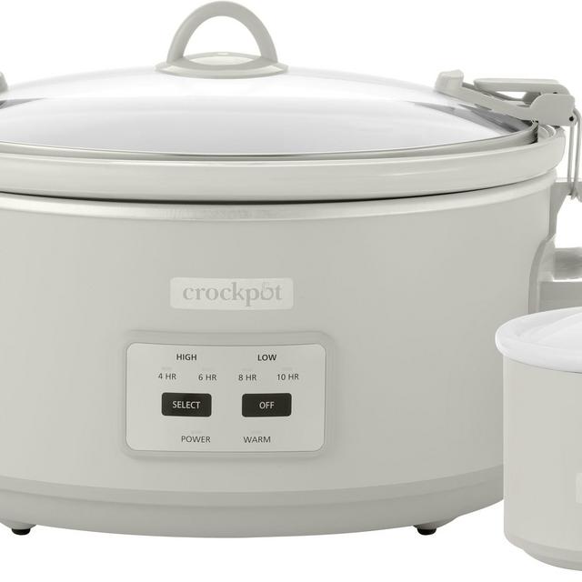 Crock-Pot - Crockpot 7 qt. Programmable Slow Cooker with Locking Lid and Little Dipper - Mushroom